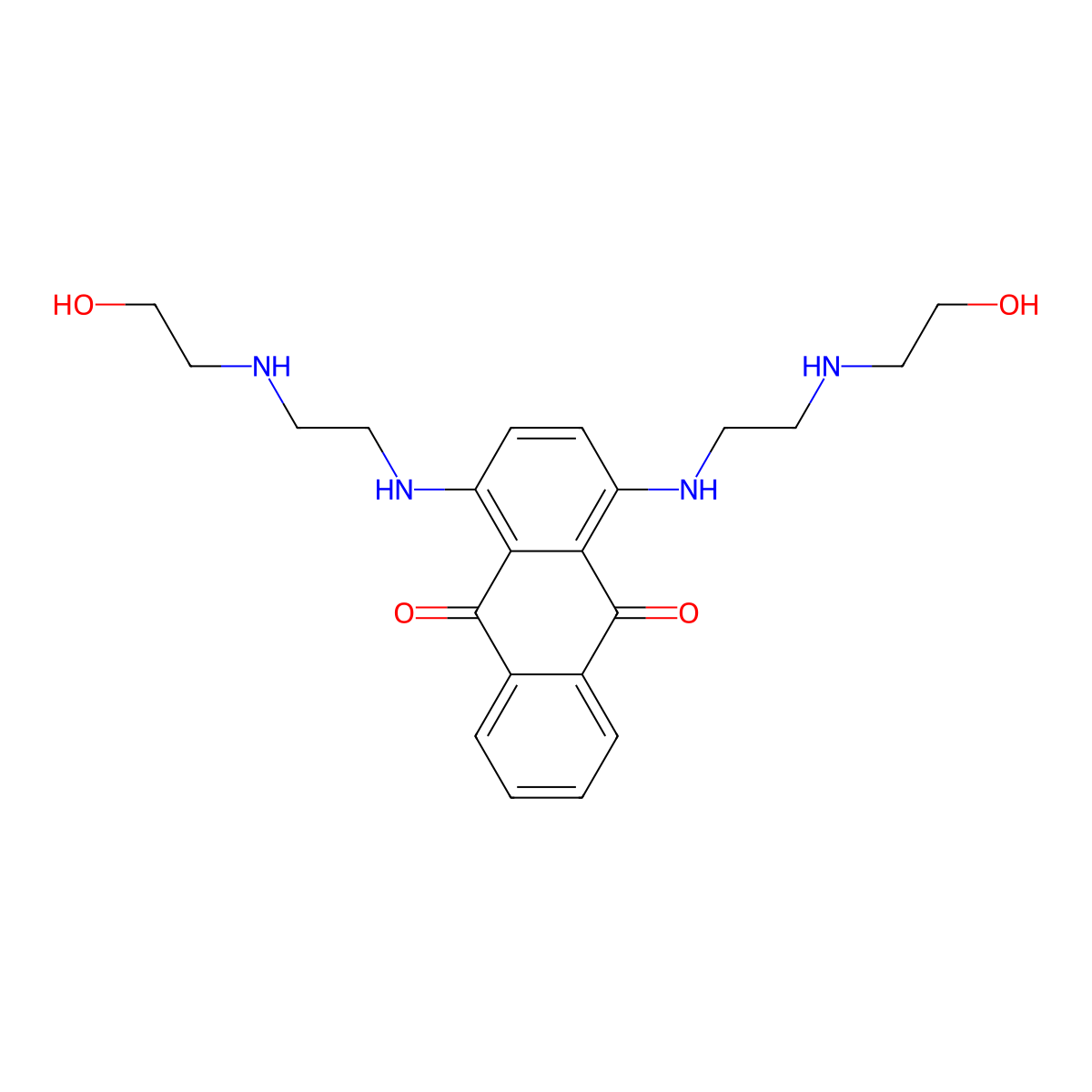 Ametantrone molecular structure, CAS 64862-96-0
