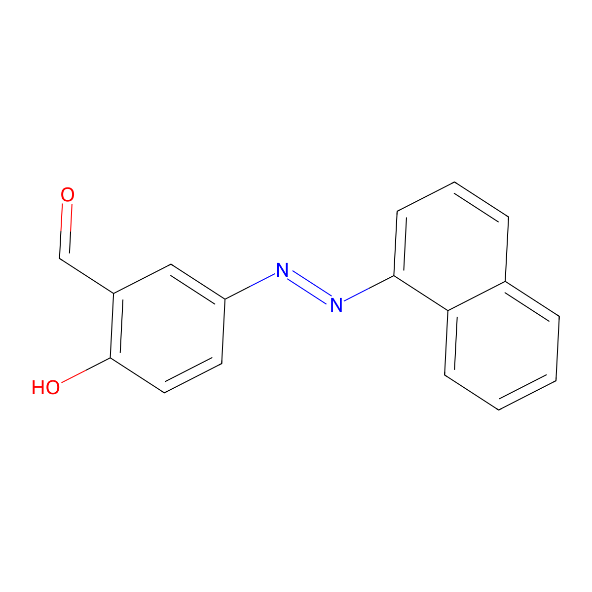 2-hydroxy-5-[(E)-naphthalen-1-yldiazenyl]benzaldehyde molecular structure, CAS 64862-97-1