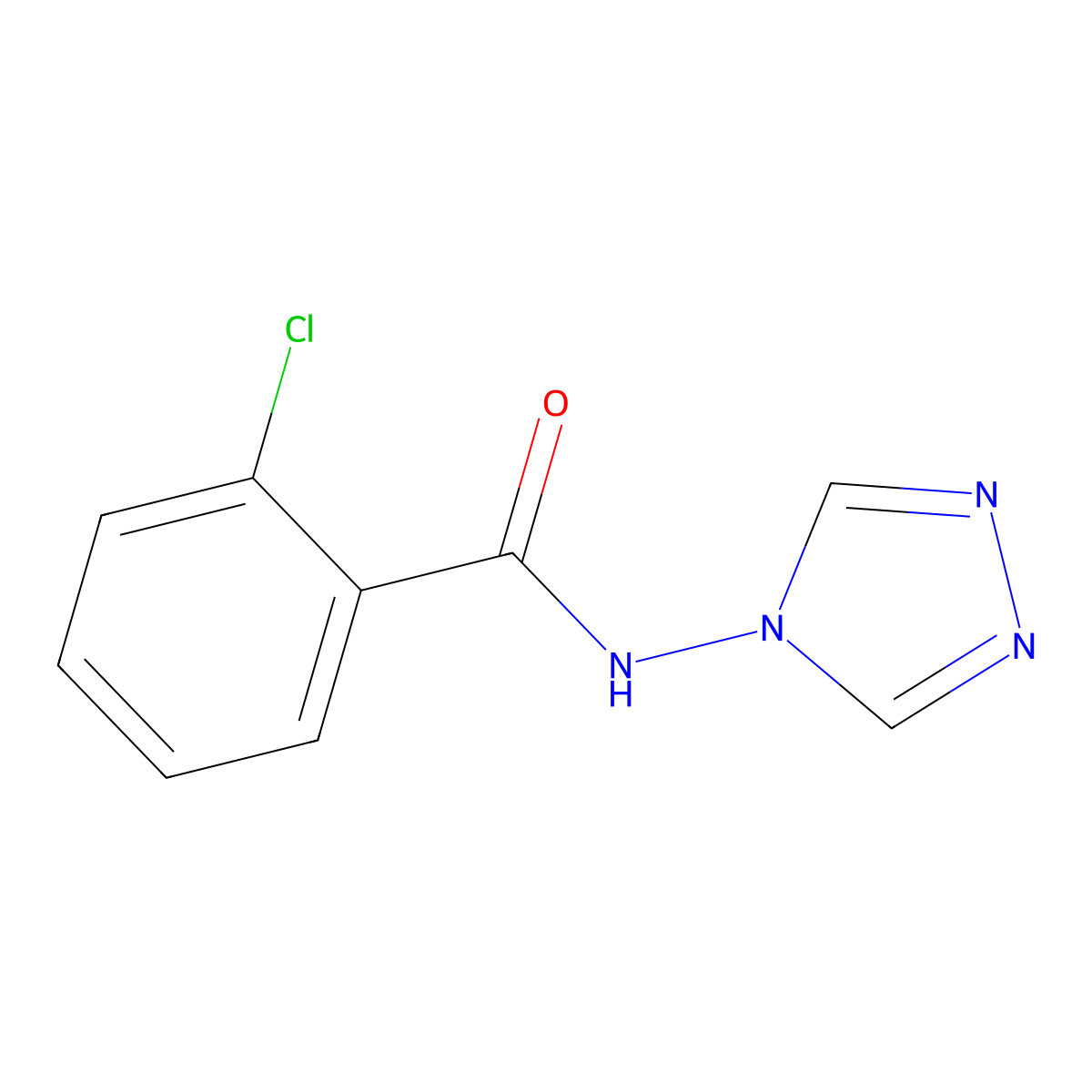 2-chloro-N-(1,2,4-triazol-4-yl)benzamide molecular structure, CAS 64868-71-9