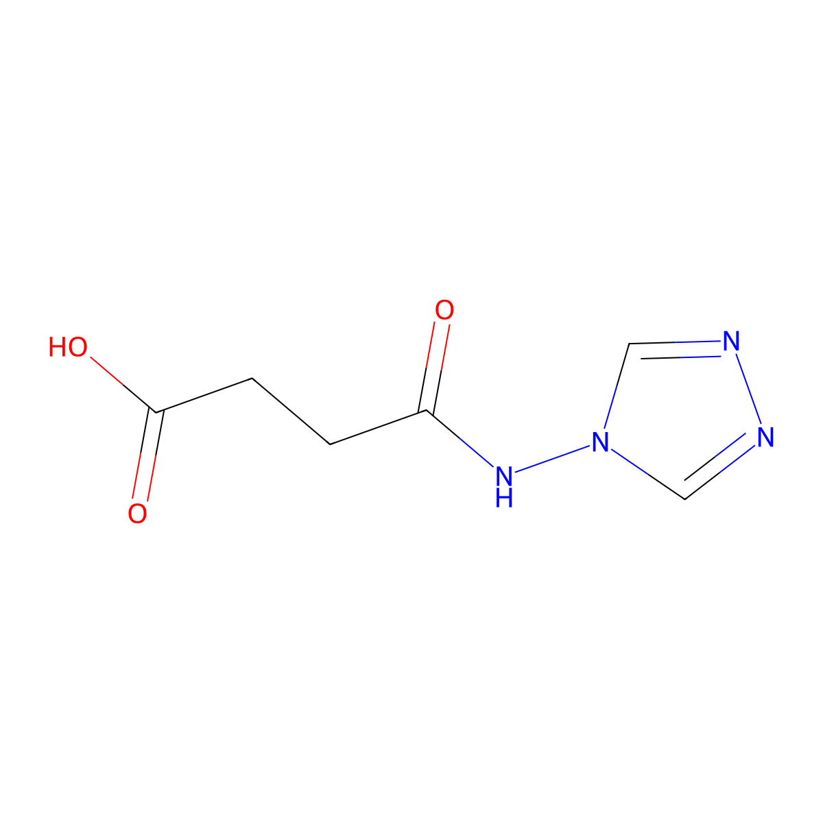 Butanoic acid, 4-oxo-4-(4H-1,2,4-triazol-4-ylamino)- molecular structure, CAS 64868-74-2