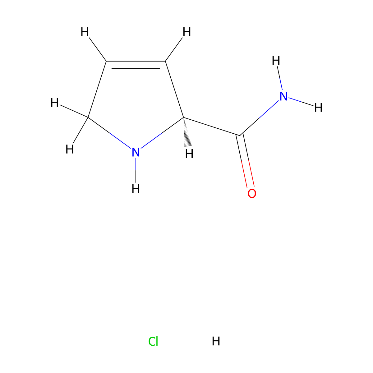 3,4-Dehydro-L-proline amide hydrochloride molecular structure, CAS 64869-59-6