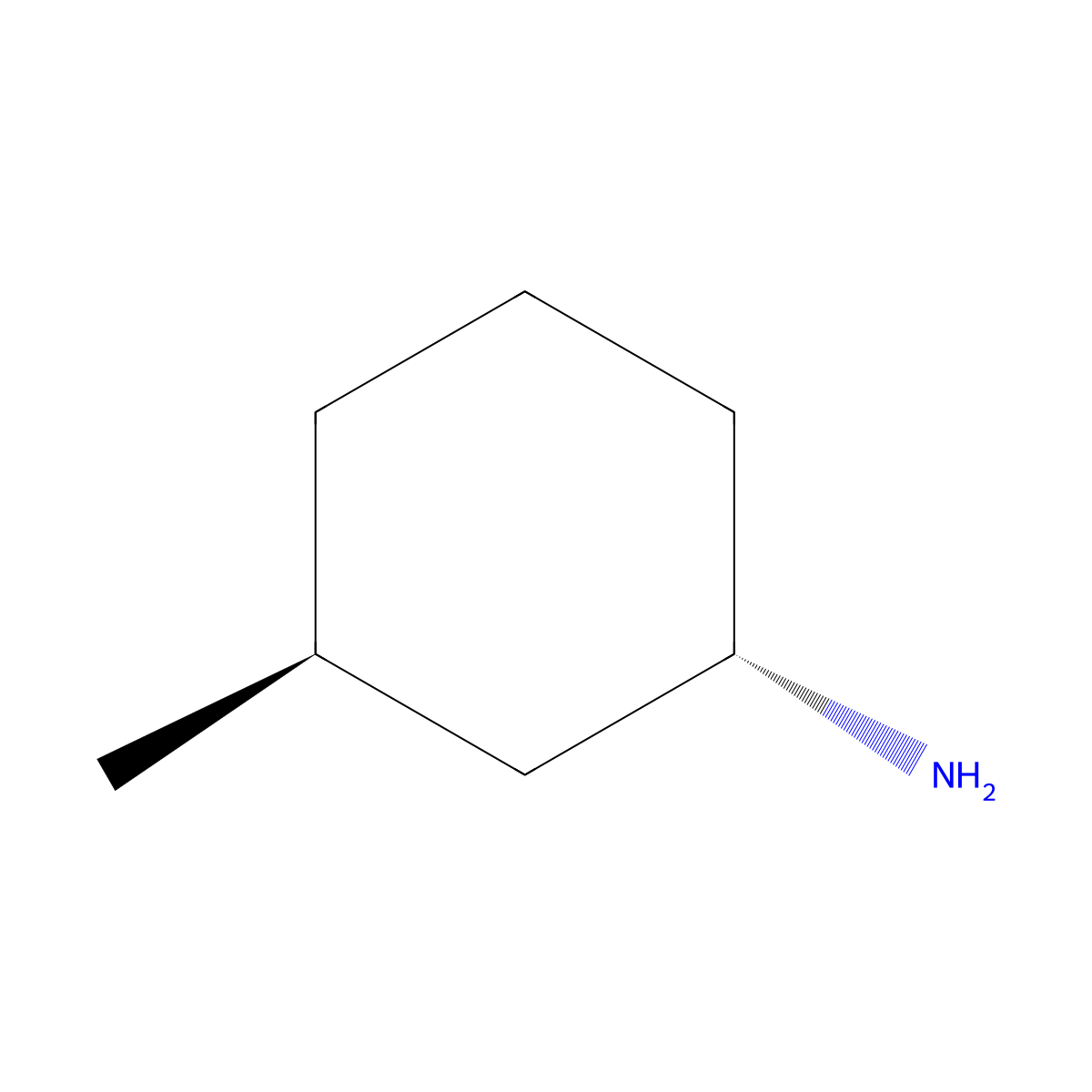 (1S,3S)-3-Methylcyclohexanamine molecular structure, CAS 64869-64-3