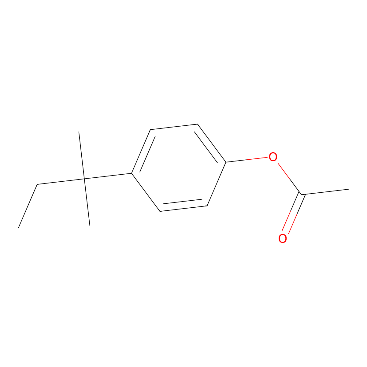 p-tert-Amylphenyl acetate molecular structure, CAS 6487-60-1