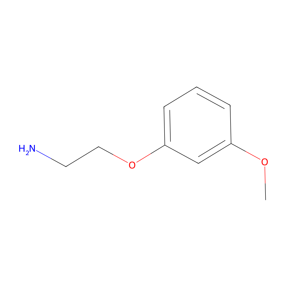 2-(3-Methoxyphenoxy)ethanamine molecular structure, CAS 6487-86-1