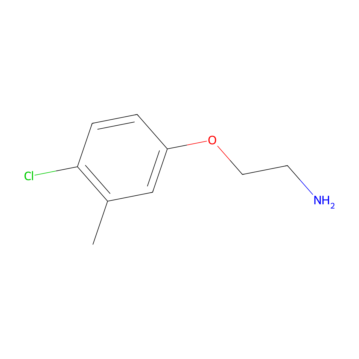 2-(4-Chloro-3-methyl-phenoxy)-ethylamine molecular structure, CAS 6487-87-2