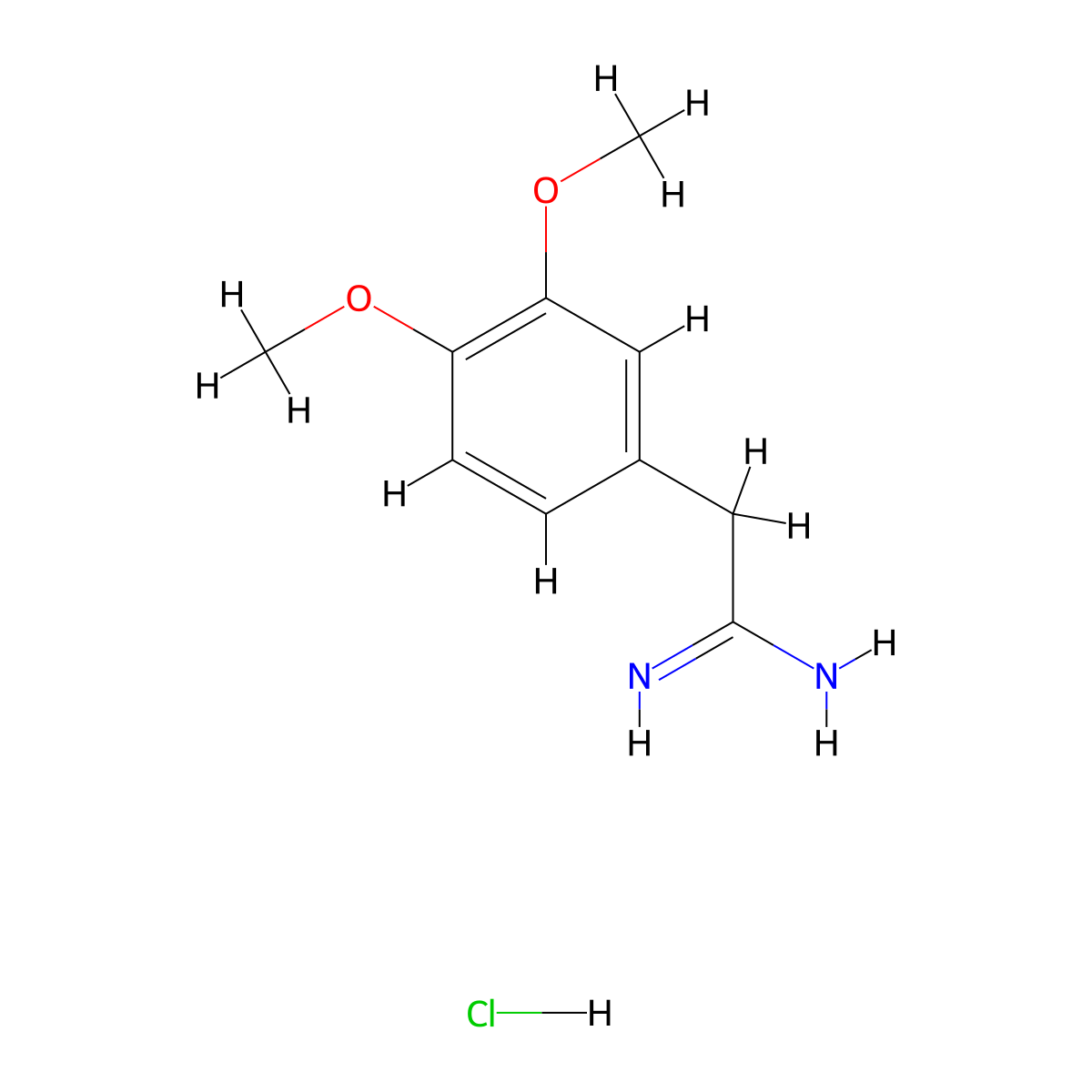 2-(3,4-Dimethoxyphenyl)ethanimidamide hydrochloride molecular structure, CAS 6487-89-4