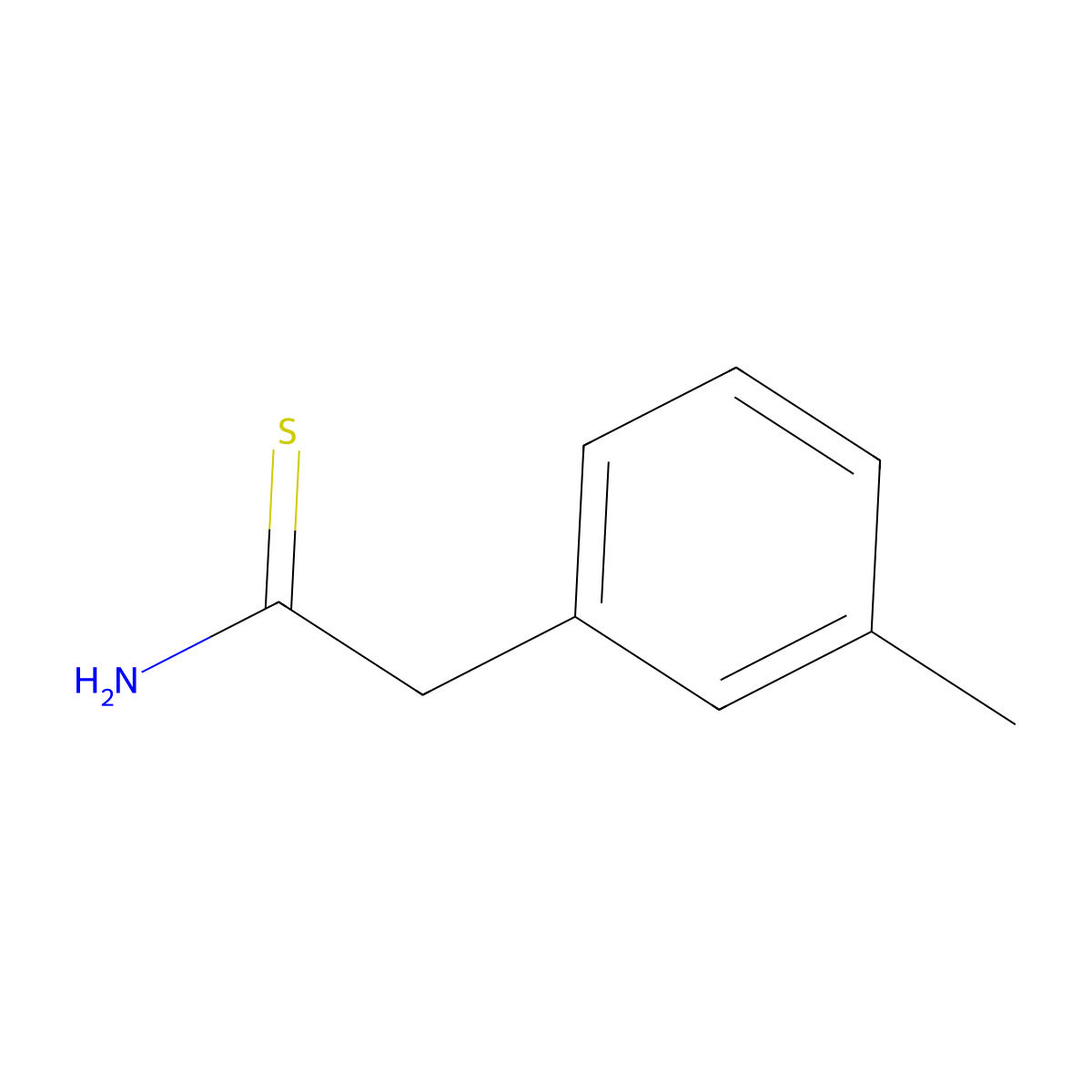 2-(3-Methylphenyl)ethanethioamide molecular structure, CAS 6487-91-8
