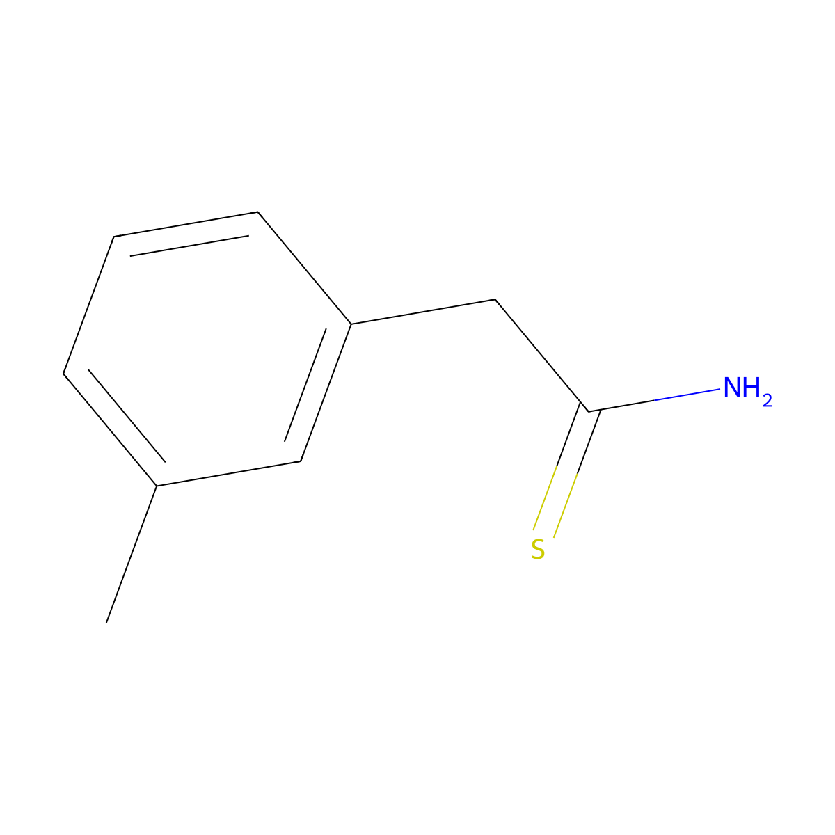 2-(3-Methylphenyl)ethanethioamide molecular structure, CAS 6487-91-8