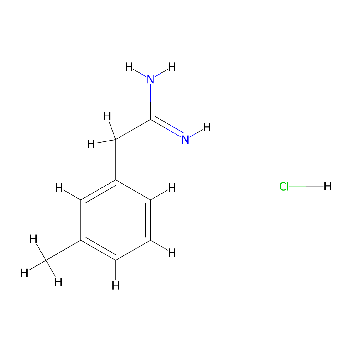 2-M-Tolyl-acetamidine hydrochloride molecular structure, CAS 6487-95-2