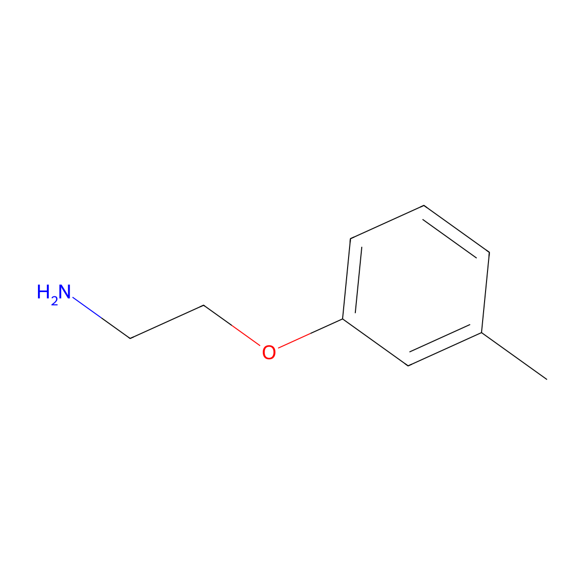 2-(3-Methylphenoxy)ethanamine molecular structure, CAS 6487-99-6