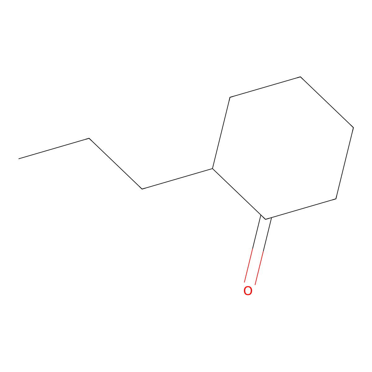 Cyclohexanone, 2-propyl- molecular structure, CAS 64870-42-4
