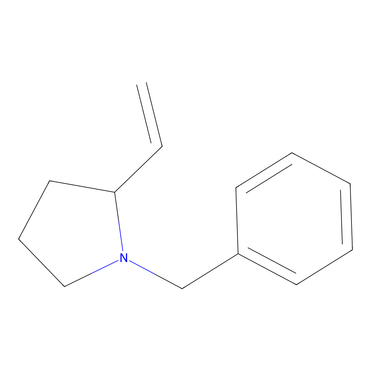Pyrrolidine, 2-ethenyl-1-(phenylmethyl)- molecular structure, CAS 64871-53-0