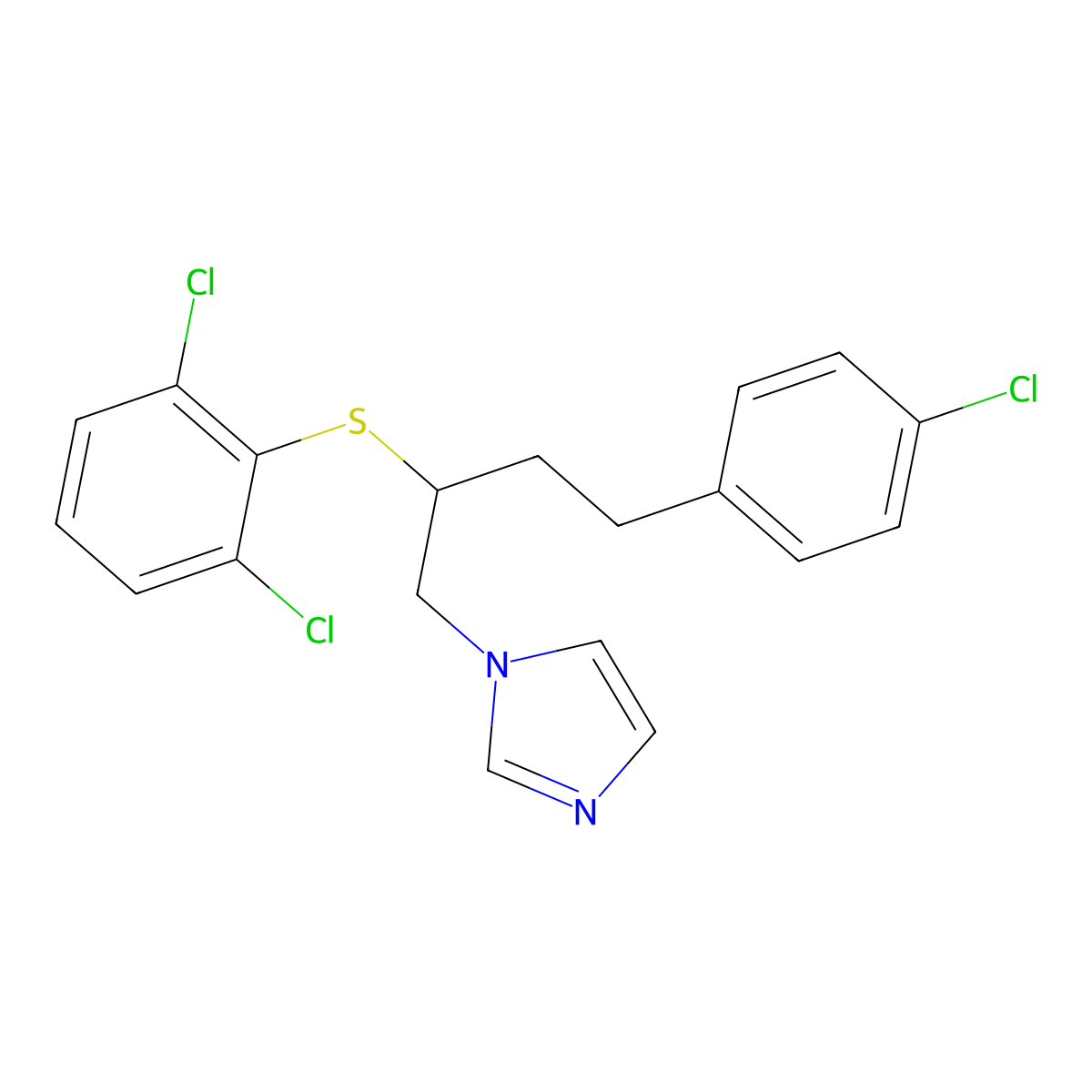 Butoconazole molecular structure, CAS 64872-76-0