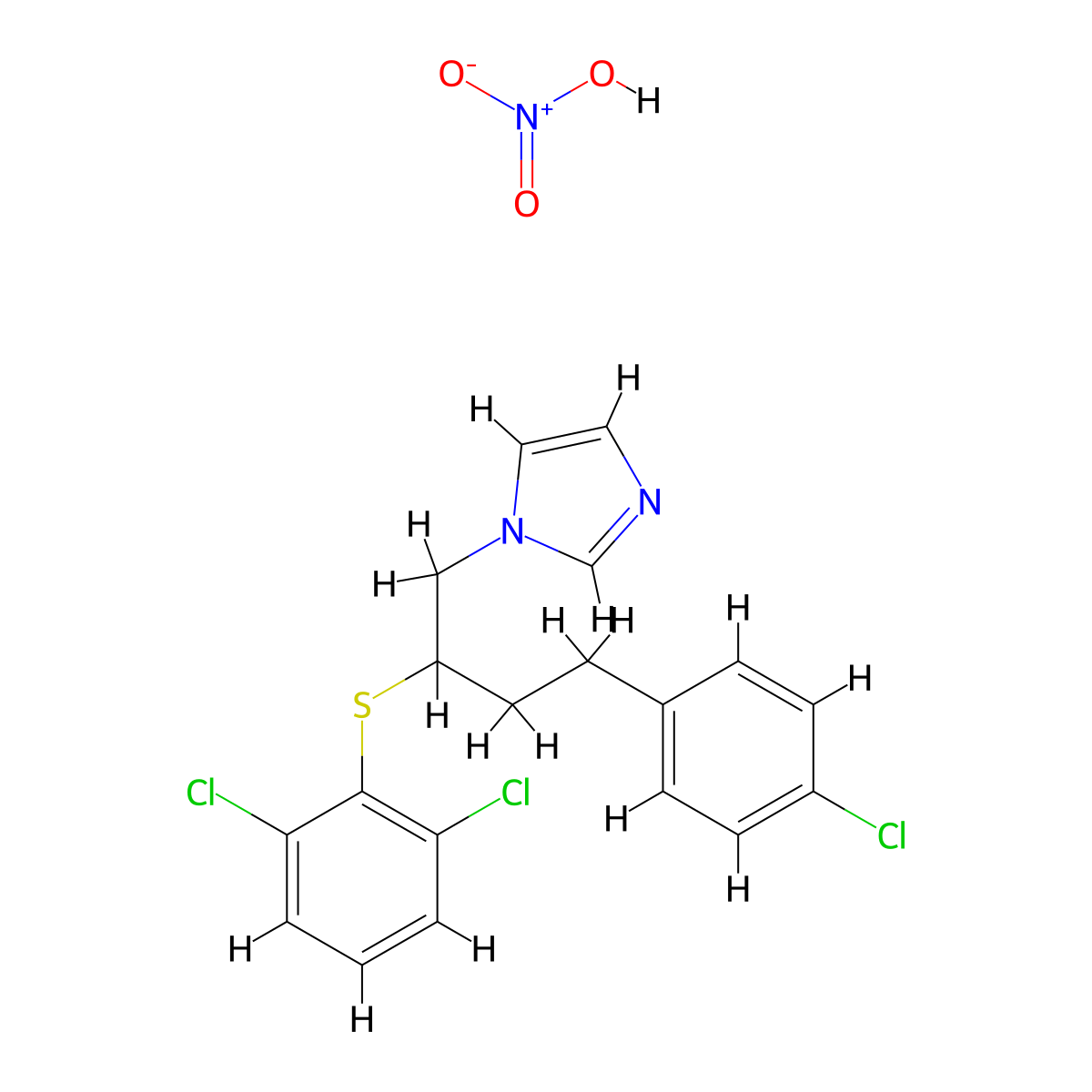 Butoconazole Nitrate molecular structure, CAS 64872-77-1