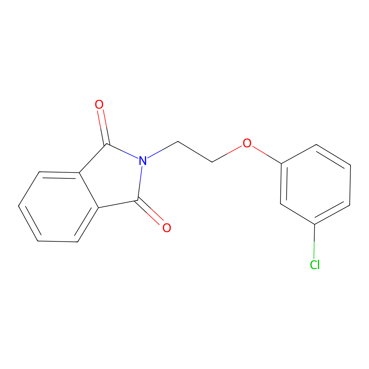 2-[2-(3-chlorophenoxy)ethyl]-1H-isoindole-1,3(2H)-dione molecular structure, CAS 6488-01-3