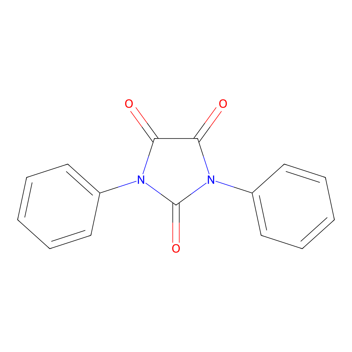 1,3-Diphenylimidazolidine-2,4,5-trione molecular structure, CAS 6488-59-1