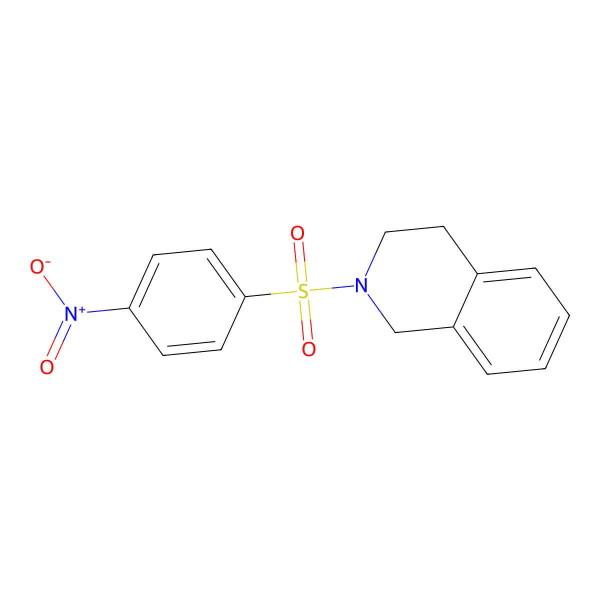 2-[(4-Nitrophenyl)sulfonyl]-1,2,3,4-tetrahydroisoquinoline molecular structure, CAS 64880-92-8