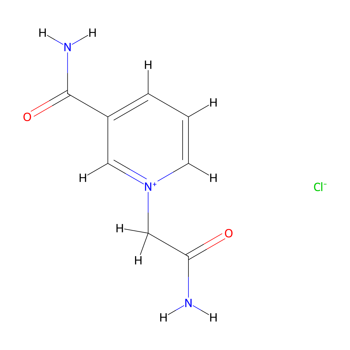 1-(2-Amino-2-oxoethyl)-3-carbamoylpyridin-1-ium chloride molecular structure, CAS 64881-11-4