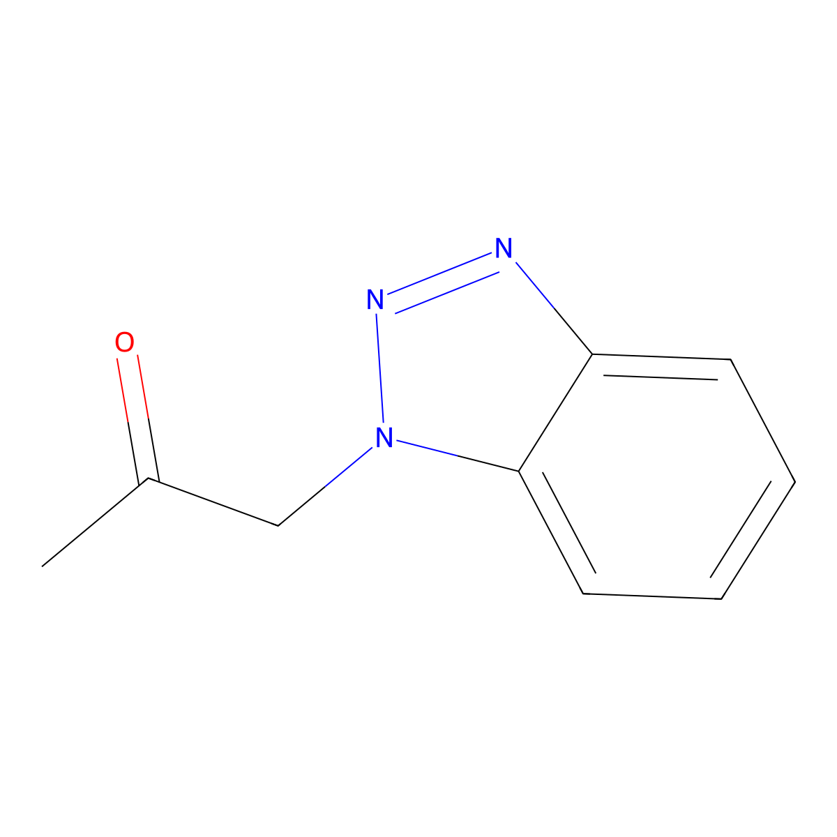 1-(1H-1,2,3-Benzotriazol-1-yl)acetone molecular structure, CAS 64882-50-4