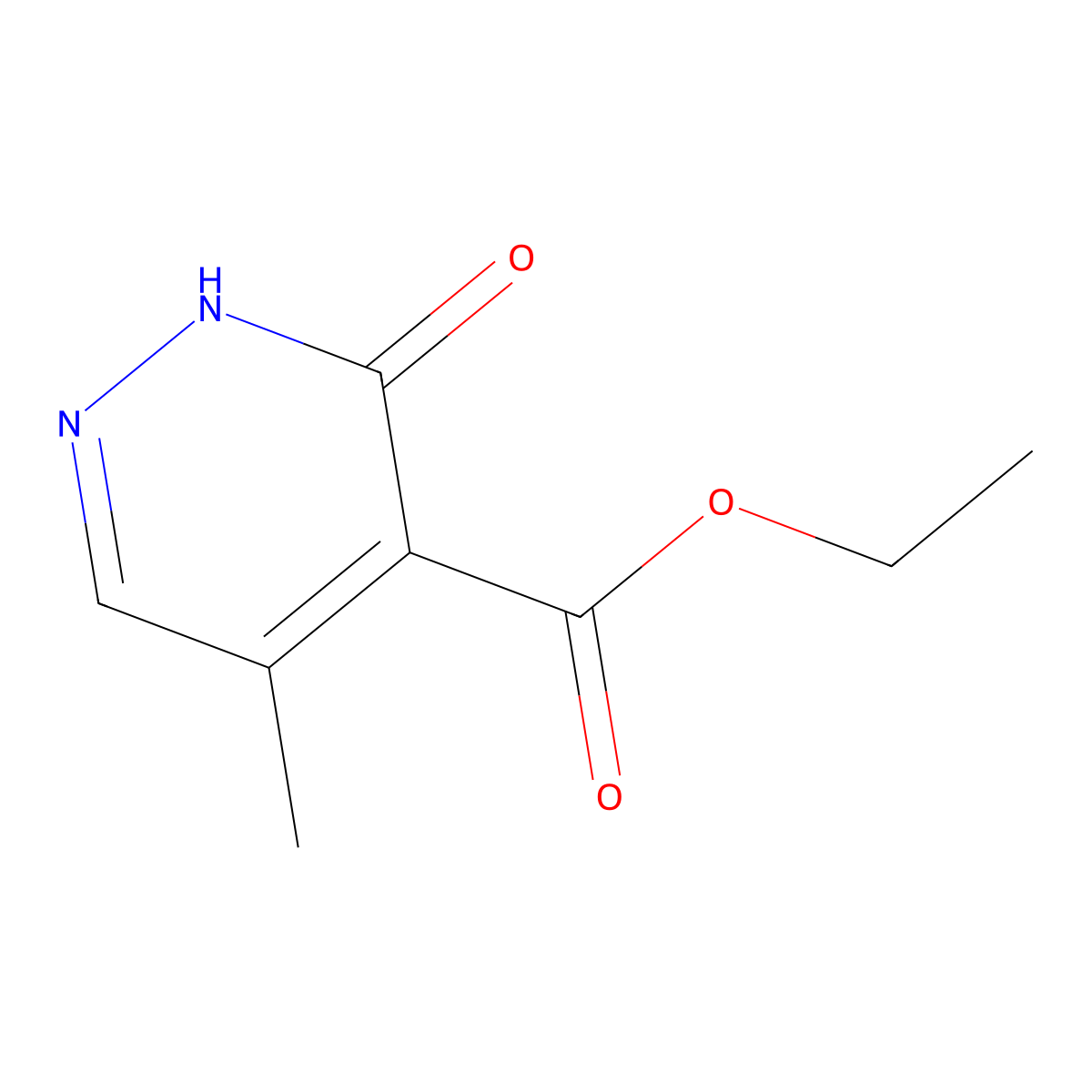 ethyl 4-methyl-6-oxo-1H-pyridazine-5-carboxylate molecular structure, CAS 64882-58-2
