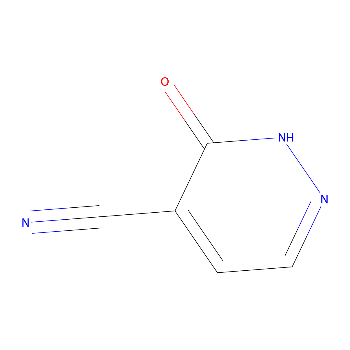 3-Oxo-2,3-dihydropyridazine-4-carbonitrile molecular structure, CAS 64882-65-1