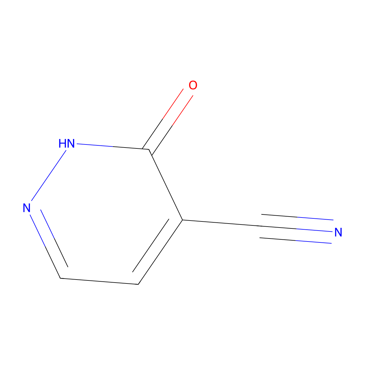 3-Oxo-2,3-dihydropyridazine-4-carbonitrile molecular structure, CAS 64882-65-1