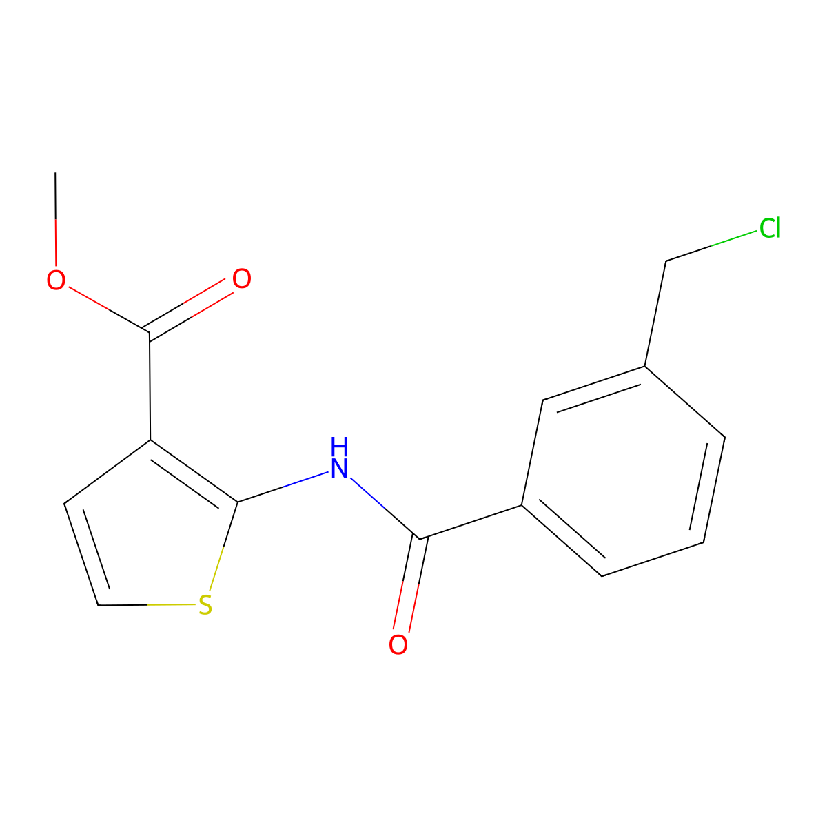 Methyl 2-([3-(Chloromethyl)Benzoyl]Amino)Thiophene-3-Carboxylate molecular structure, CAS 648859-85-2