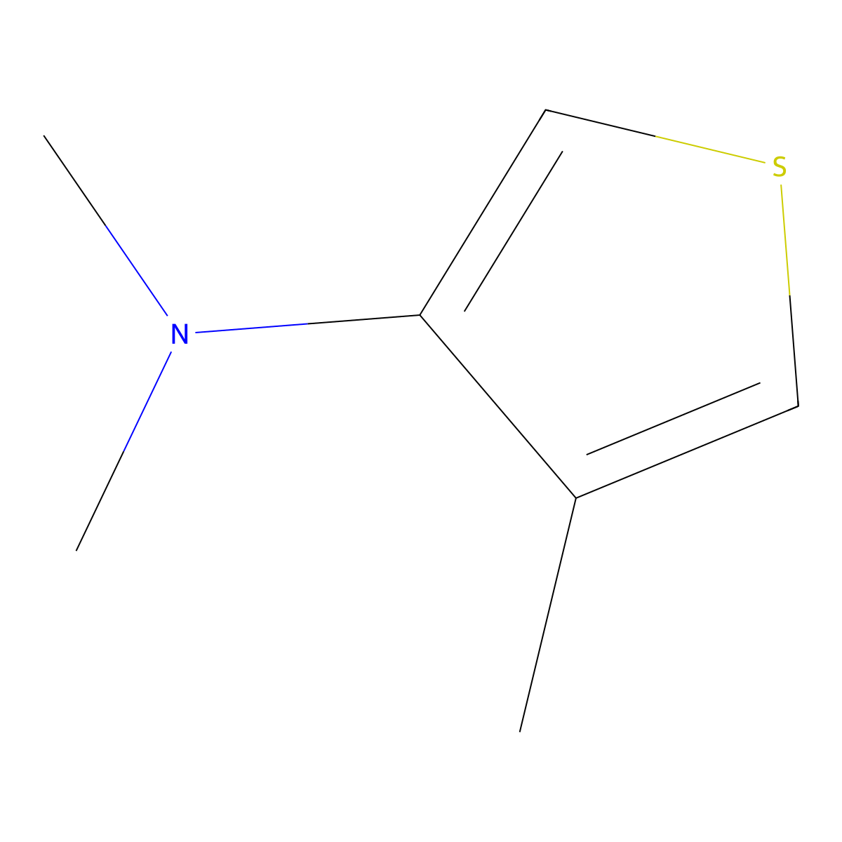N,N,4-trimethylthiophen-3-amine molecular structure, CAS 648860-13-3