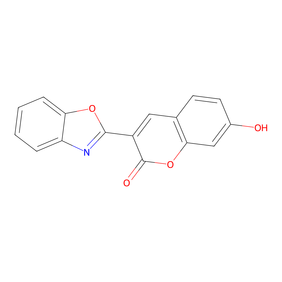 3-Benzoxazol-2-yl-7-hydroxy-1-benzopyran-2(2H)-one molecular structure, CAS 64887-40-7