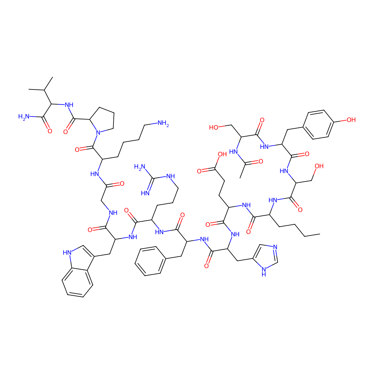 Msh, 4-nle-alpha- molecular structure, CAS 64887-70-3