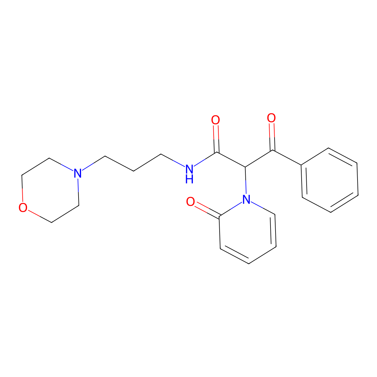 N-[3-(morpholin-4-yl)propyl]-3-oxo-2-(2-oxopyridin-1(2H)-yl)-3-phenylpropanamide molecular structure, CAS 648870-16-0