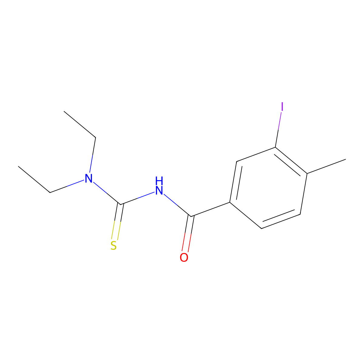 N-(diethylcarbamothioyl)-3-iodo-4-methylbenzamide molecular structure, CAS 648875-47-2