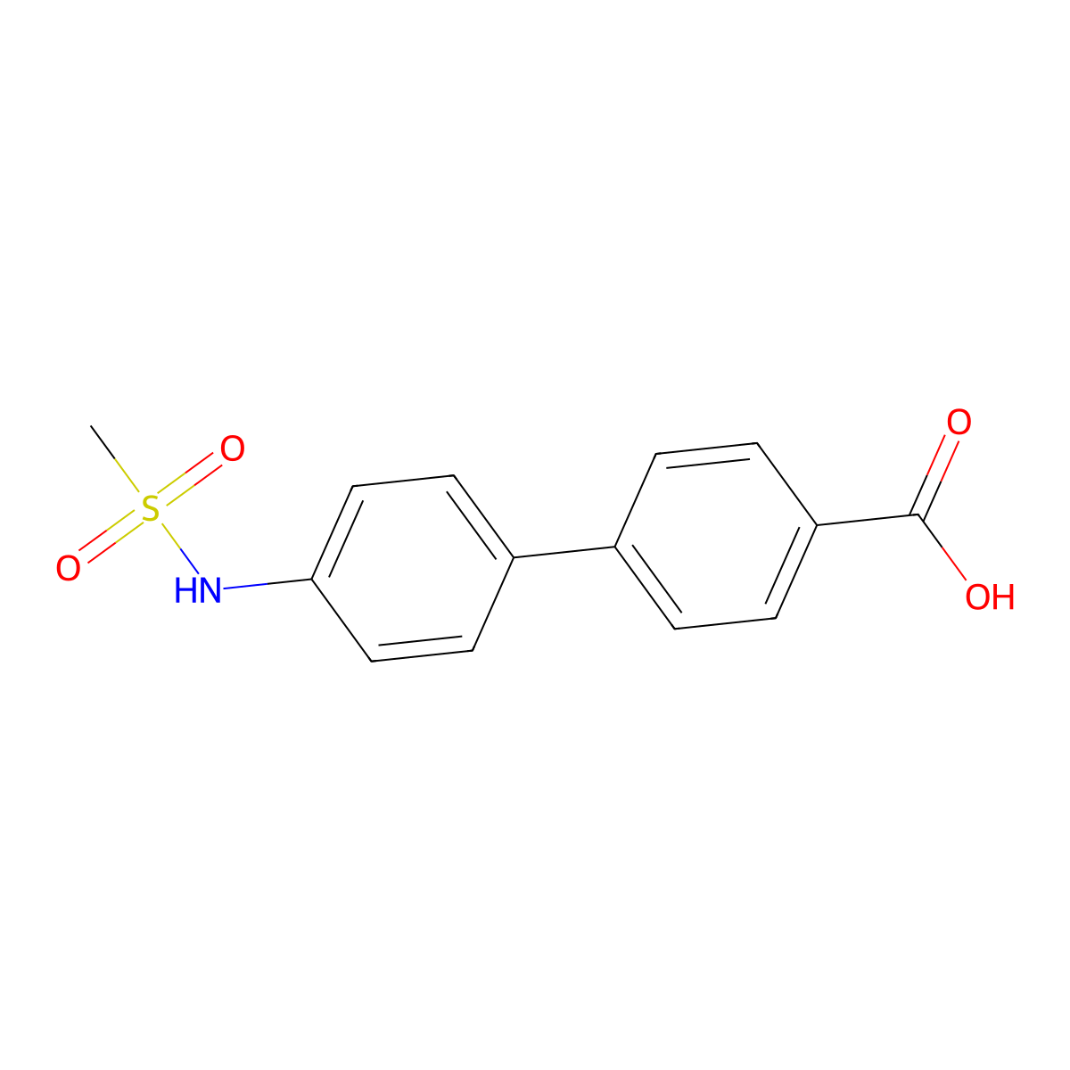 4-(4-Methanesulfonamidophenyl)benzoic acid molecular structure, CAS 648889-21-8