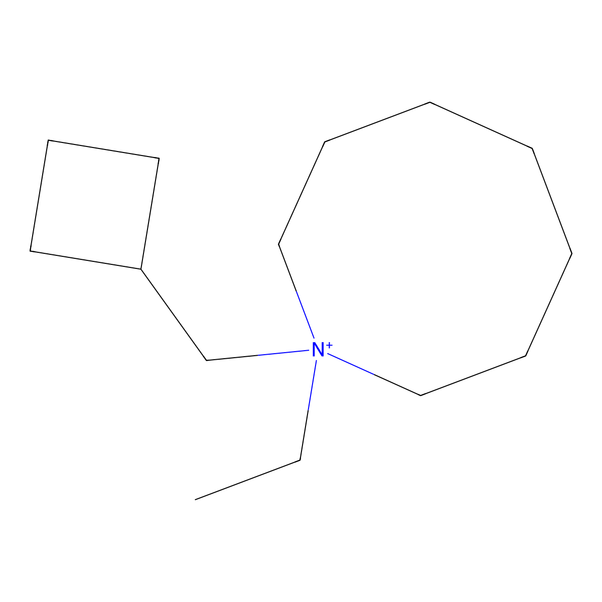 1-(Cyclobutylmethyl)-1-ethylazocan-1-ium molecular structure, CAS 648890-21-5