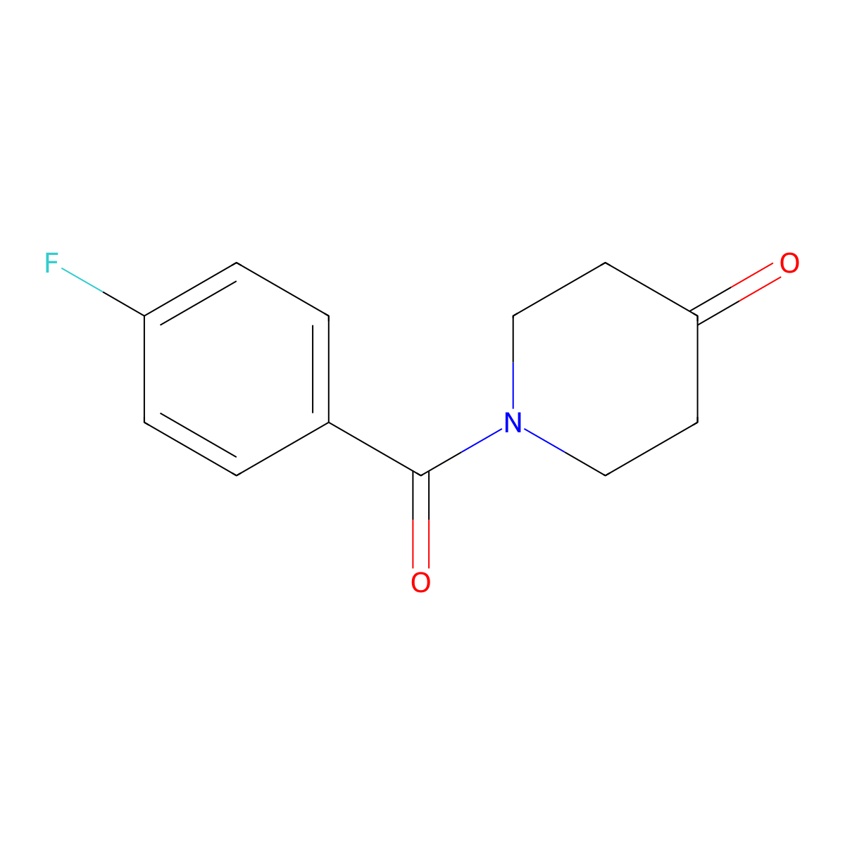 1-(4-Fluorobenzoyl)piperidin-4-one molecular structure, CAS 648895-46-9