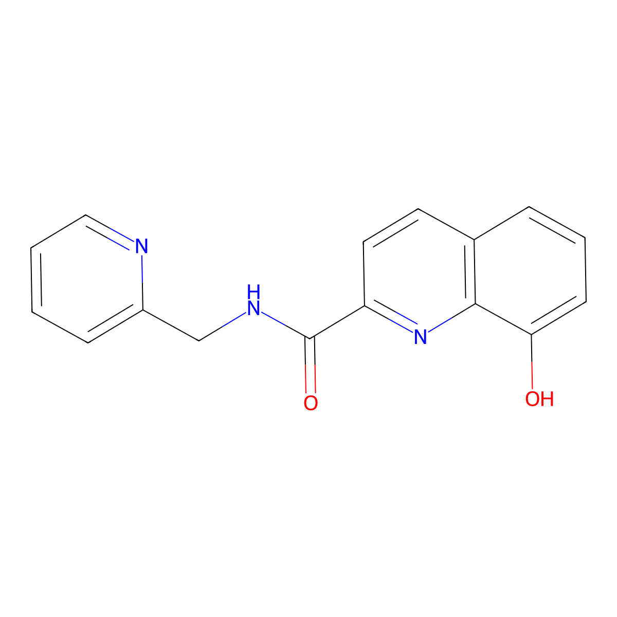 8-Hydroxy-N-[(pyridin-2-yl)methyl]quinoline-2-carboxamide molecular structure, CAS 648896-10-0