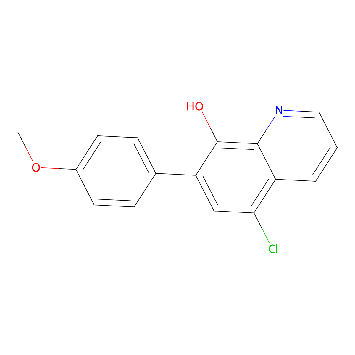 5-Chloro-7-(4-methoxyphenyl)quinolin-8-ol molecular structure, CAS 648896-42-8