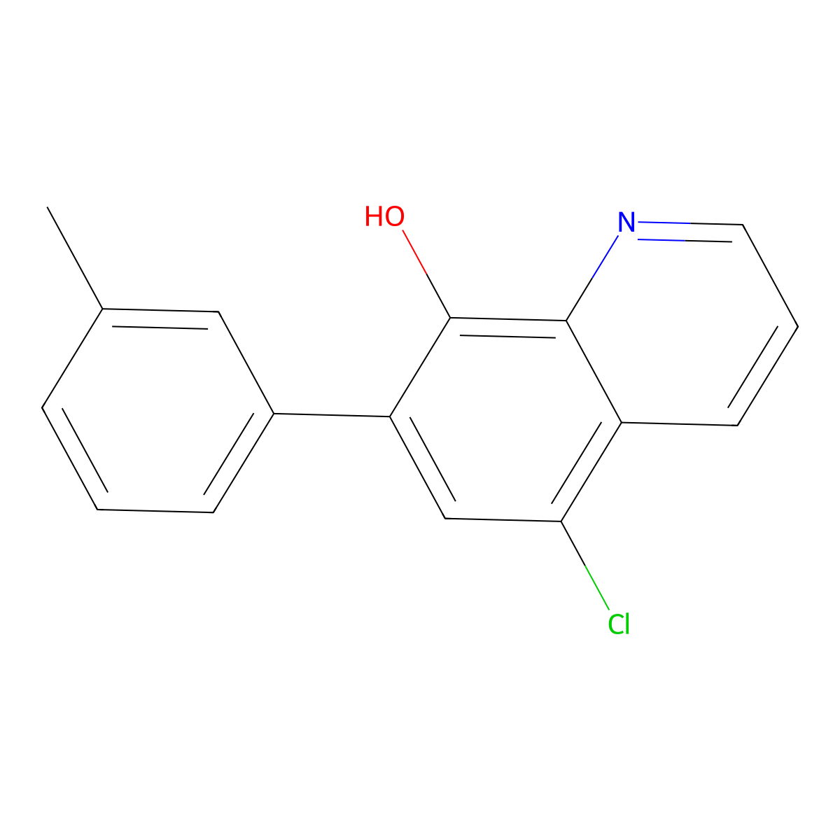 5-Chloro-7-(3-methylphenyl)quinolin-8-ol molecular structure, CAS 648896-43-9