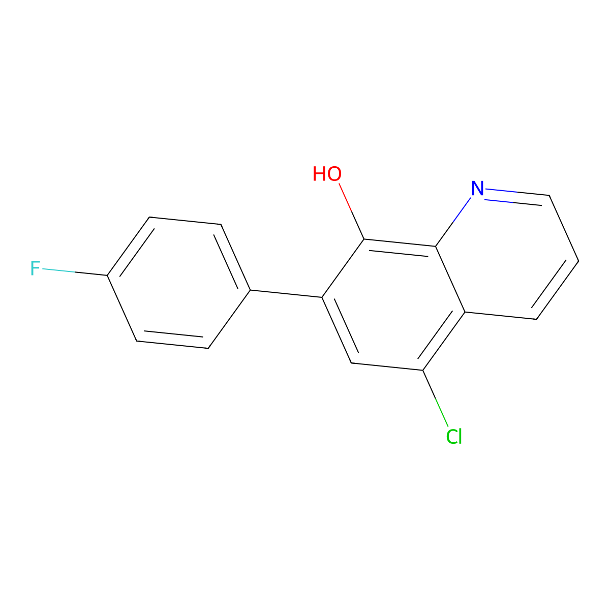 5-Chloro-7-(4-fluorophenyl)quinolin-8-ol molecular structure, CAS 648896-51-9
