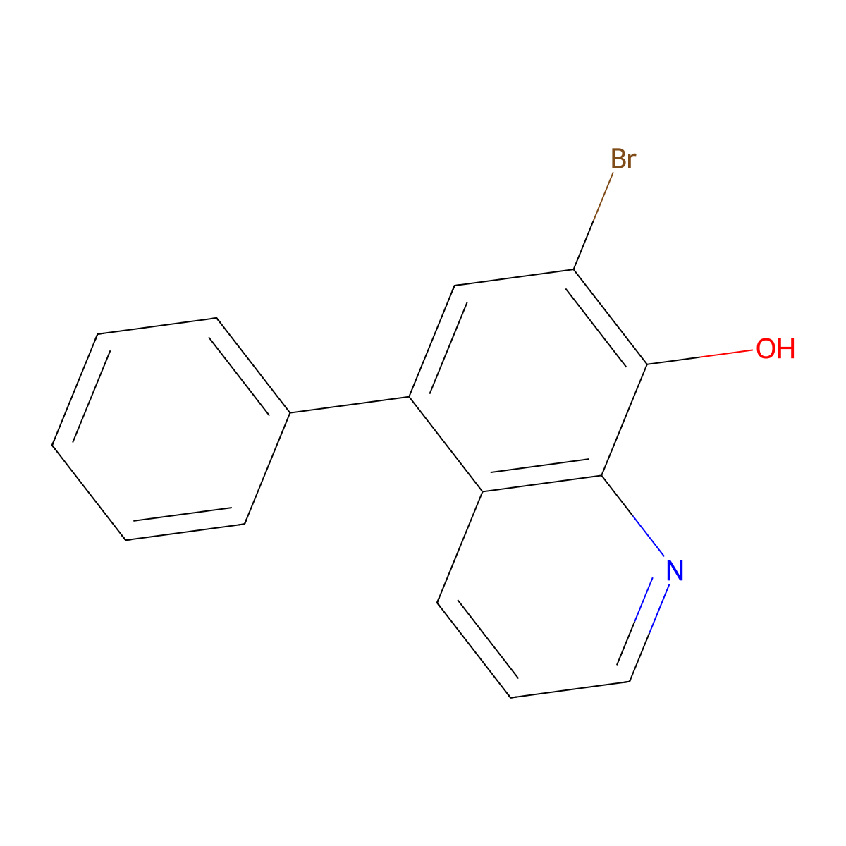 7-Bromo-5-phenylquinolin-8-ol molecular structure, CAS 648896-53-1