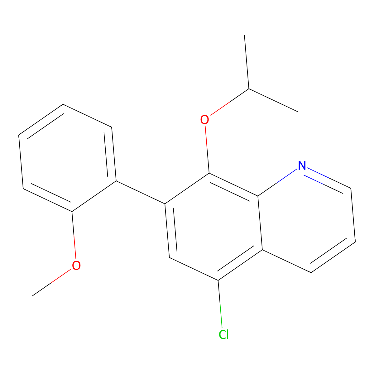 5-Chloro-7-(2-methoxyphenyl)-8-[(propan-2-yl)oxy]quinoline molecular structure, CAS 648896-85-9