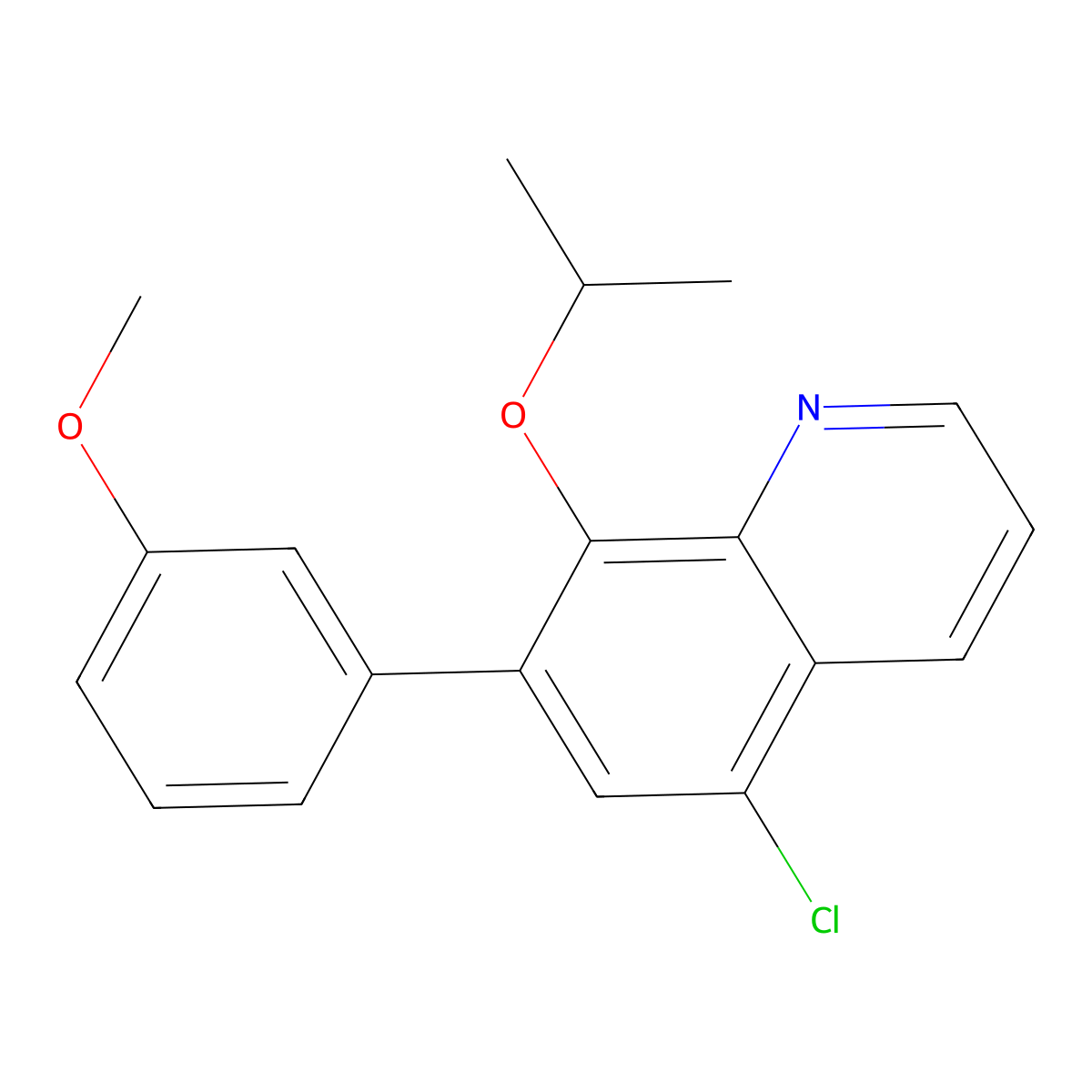5-Chloro-7-(3-methoxyphenyl)-8-[(propan-2-yl)oxy]quinoline molecular structure, CAS 648896-87-1