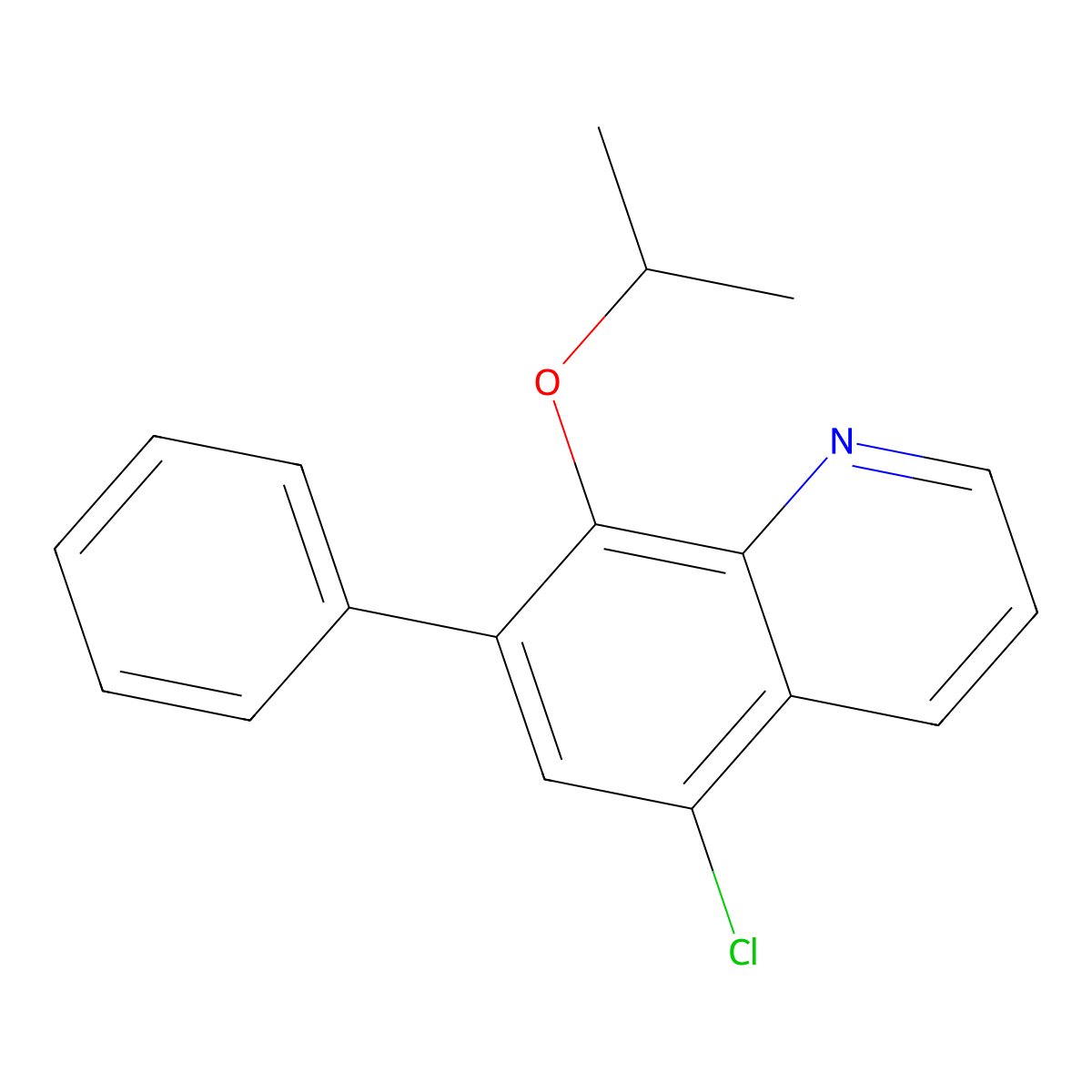 5-Chloro-7-phenyl-8-[(propan-2-yl)oxy]quinoline molecular structure, CAS 648896-94-0