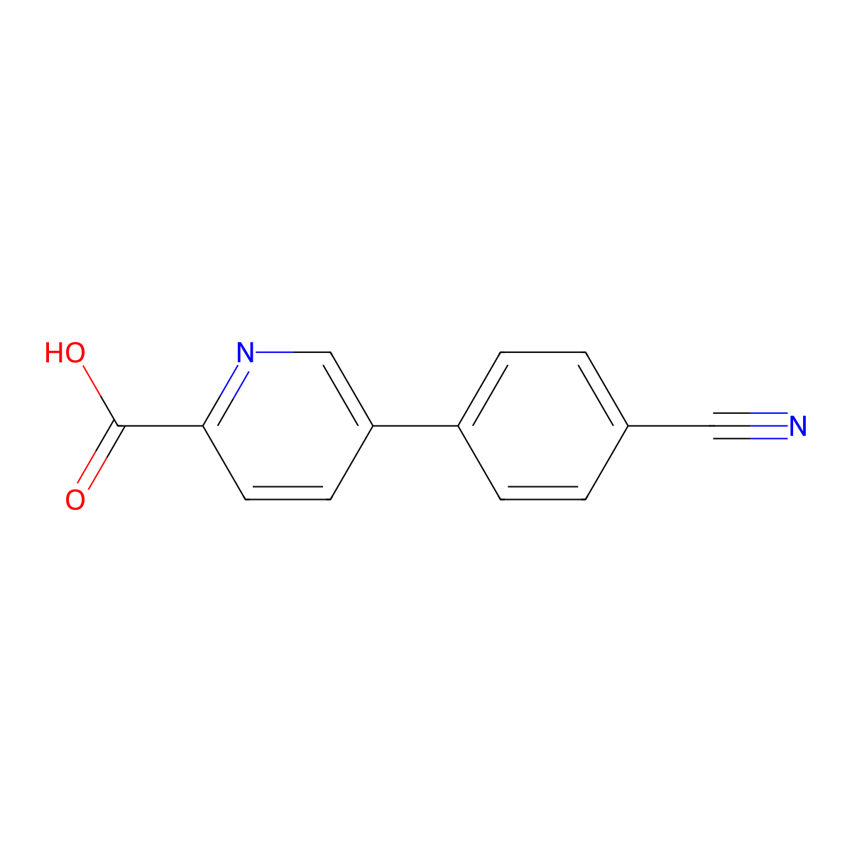 5-(4-Cyanophenyl)picolinic acid molecular structure, CAS 648898-17-3
