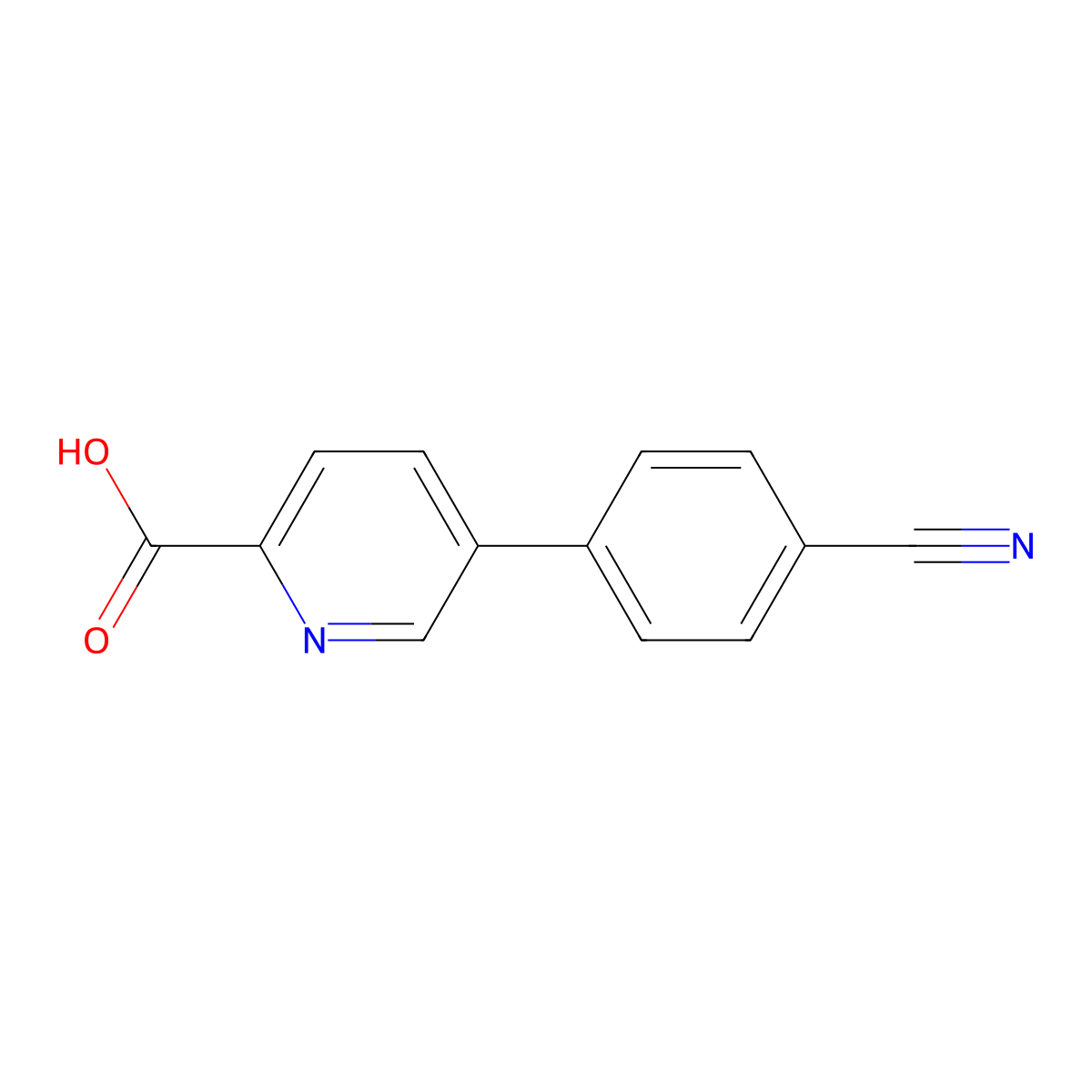 5-(4-Cyanophenyl)picolinic acid molecular structure, CAS 648898-17-3