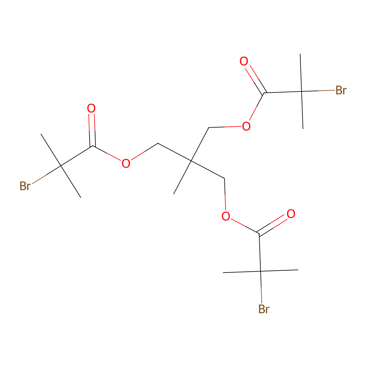 1,1,1-Tris(2-bromoisobutyryloxymethyl)ethane molecular structure, CAS 648898-32-2