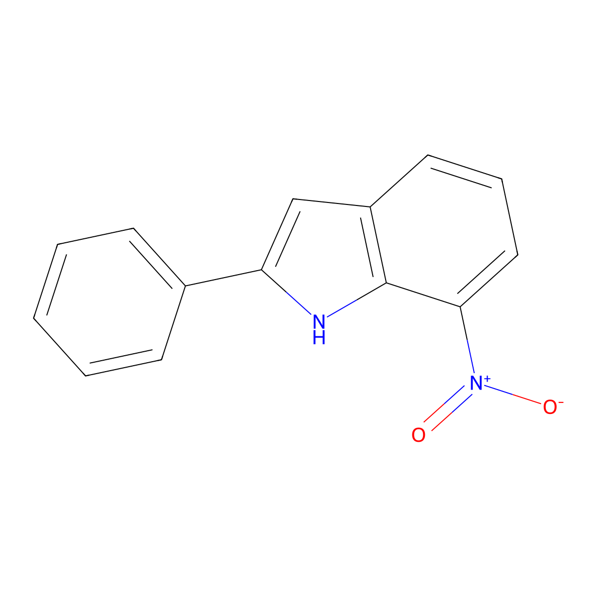 7-Nitro-2-phenyl-1H-indole molecular structure, CAS 64890-06-8