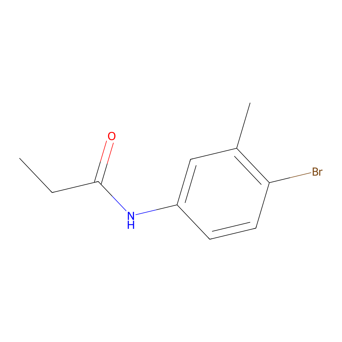 n-(4-Bromo-3-methylphenyl)propanamide molecular structure, CAS 64890-68-2