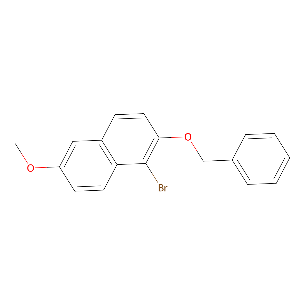 2-Benzyloxy-1-bromo-6-methoxy-naphthalene molecular structure, CAS 648904-47-6