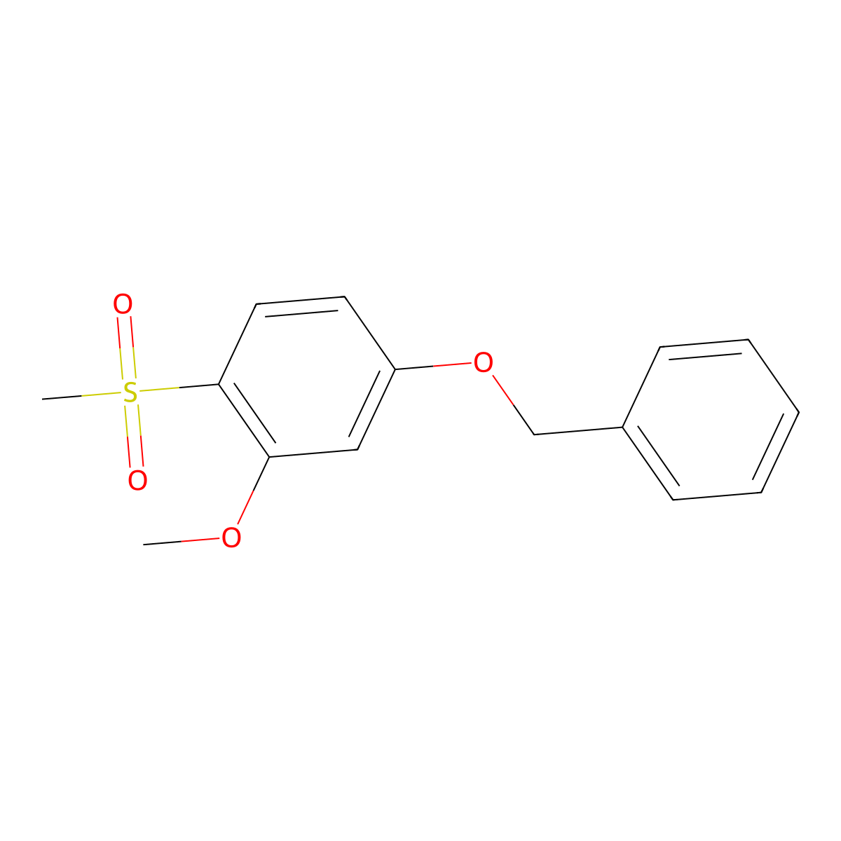 4-(Benzyloxy)-1-(methanesulfonyl)-2-methoxybenzene molecular structure, CAS 648905-02-6